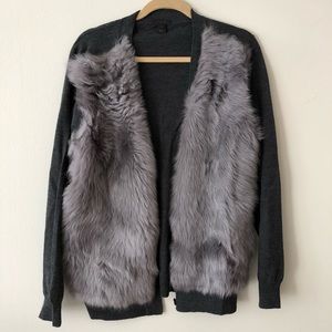 J.Crew Collection Gray Oversized Cardigan Size L